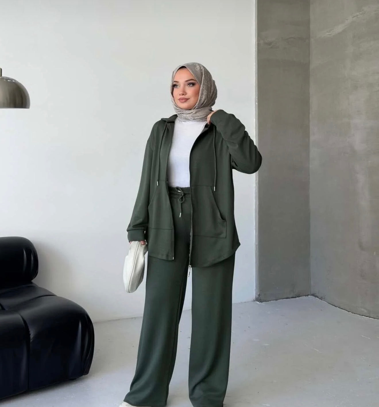 Olive Green Two Piece Tracksuit