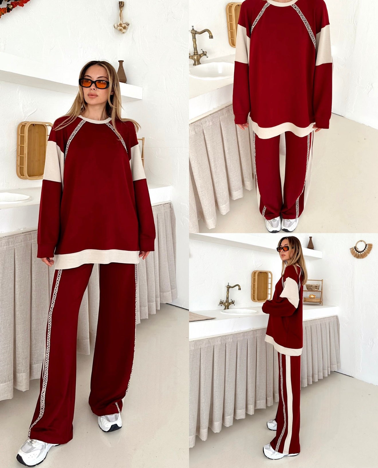 Burgundy Luxe Tracksuit