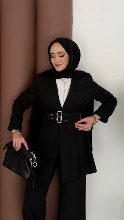The Empress Blazer Set Black