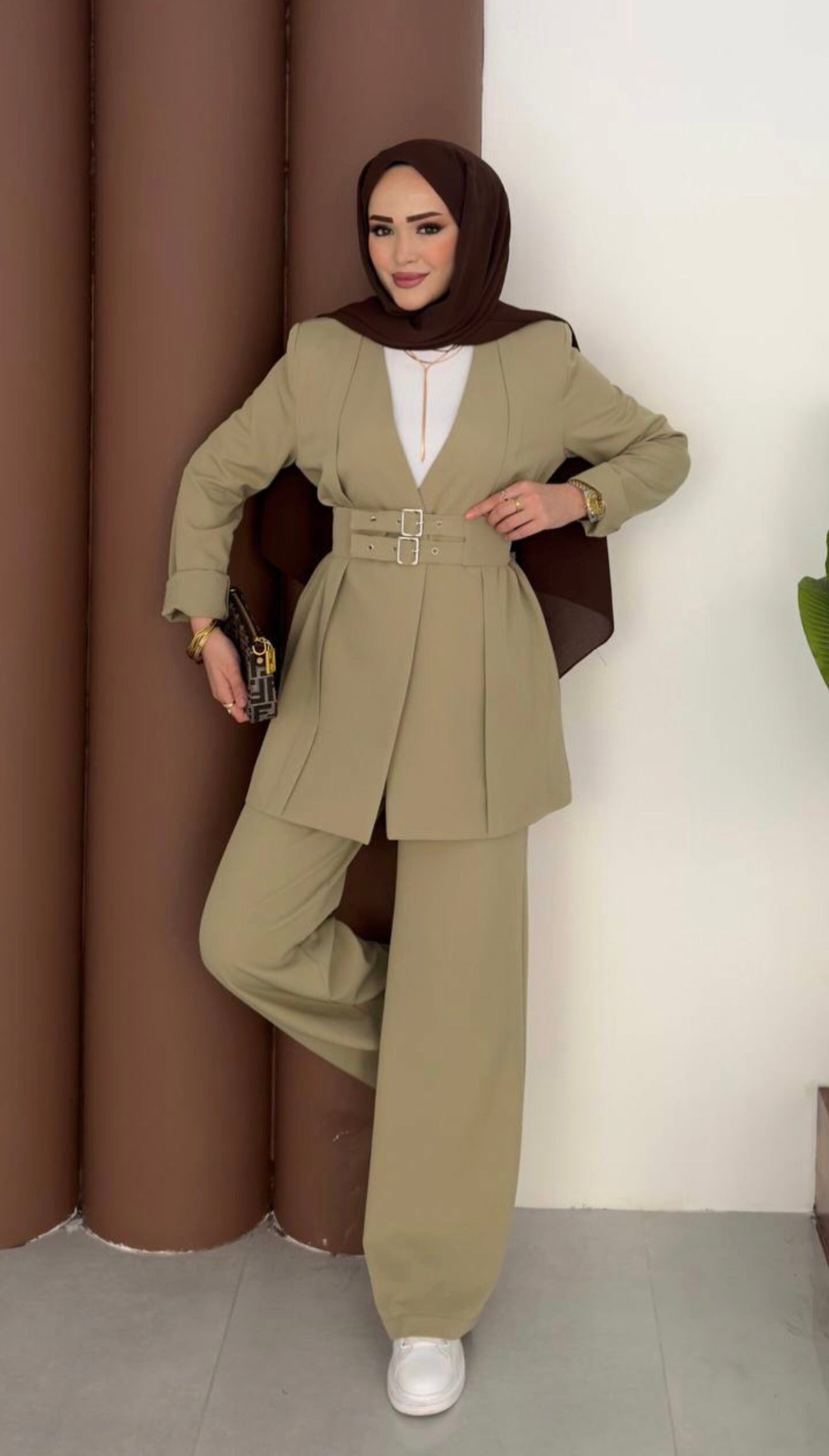 The Empress Blazer Set Green