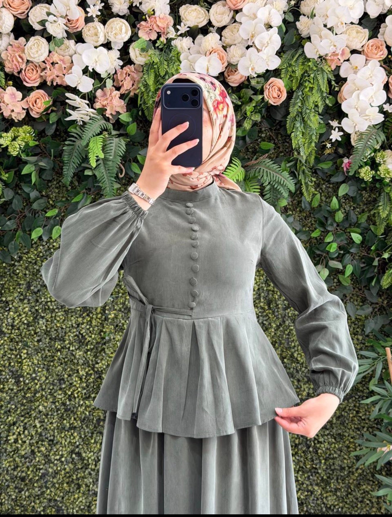 The Noor Skirt Set in Green
