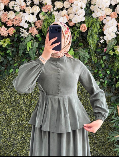 The Noor Skirt Set in Green