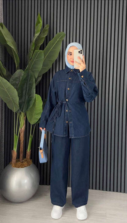 Two Piece Denim Suit