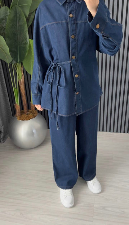 Two Piece Denim Suit