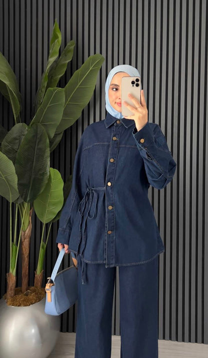 Two Piece Denim Suit